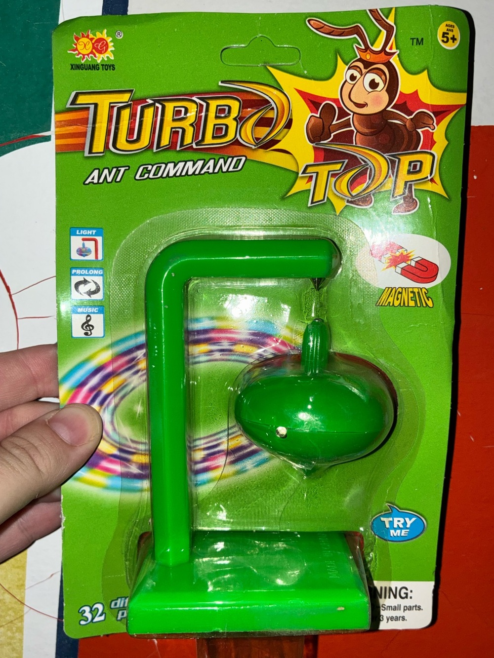 6 Magnetic Turbo Spinning Top Toys | Random Colors | Light & Music | Ages 5+
